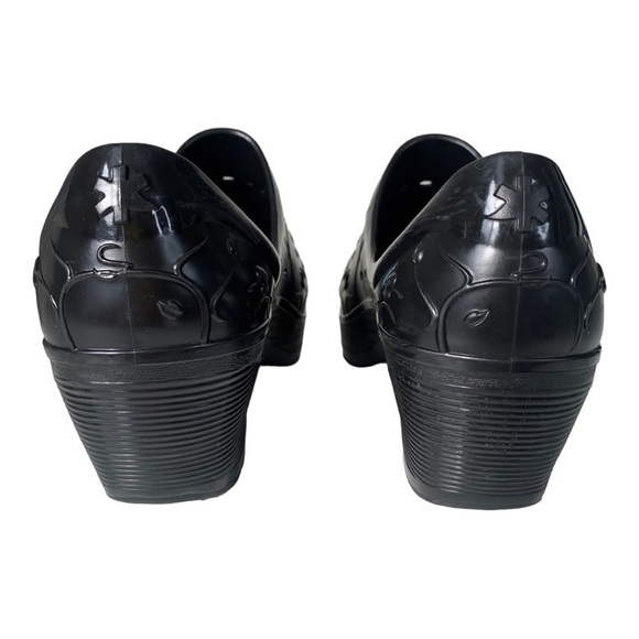 Dansko Pixie Black Floral Embossed Rubber Clogs Shoes Women's Size 37 - Picture 6 of 14